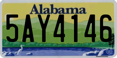 AL license plate 5AY4146