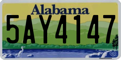 AL license plate 5AY4147
