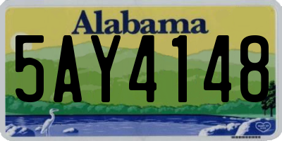 AL license plate 5AY4148