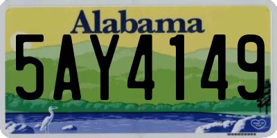 AL license plate 5AY4149