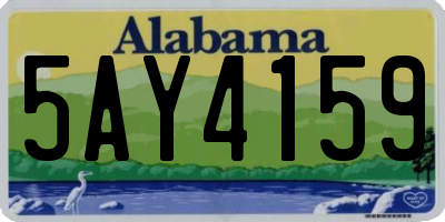 AL license plate 5AY4159