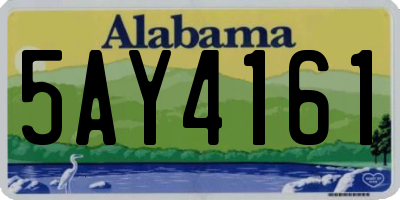 AL license plate 5AY4161