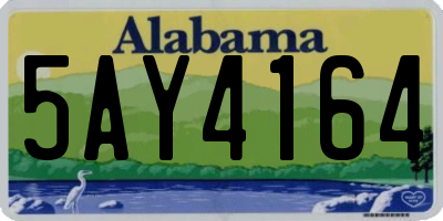 AL license plate 5AY4164