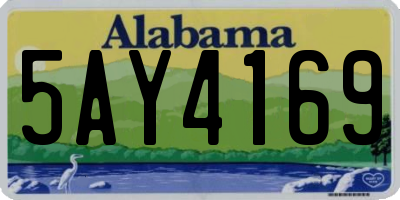 AL license plate 5AY4169