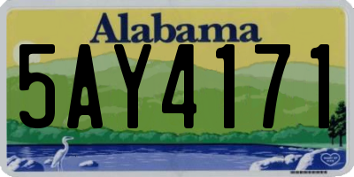 AL license plate 5AY4171
