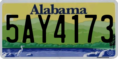 AL license plate 5AY4173