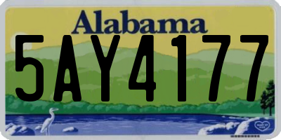 AL license plate 5AY4177