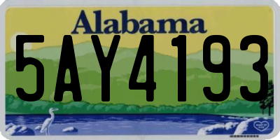 AL license plate 5AY4193