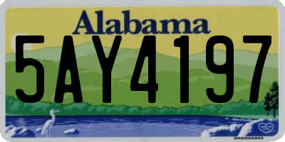 AL license plate 5AY4197