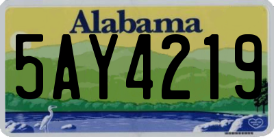 AL license plate 5AY4219