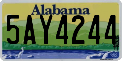 AL license plate 5AY4244