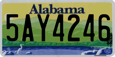 AL license plate 5AY4246