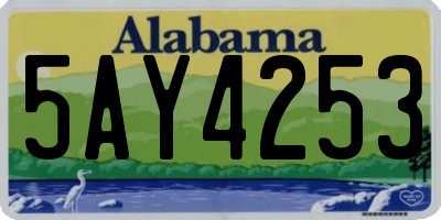 AL license plate 5AY4253