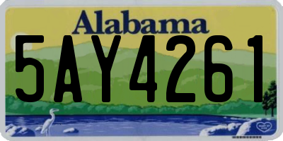 AL license plate 5AY4261