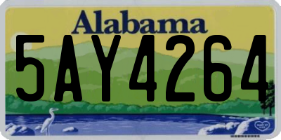 AL license plate 5AY4264