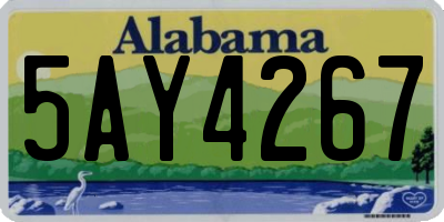 AL license plate 5AY4267