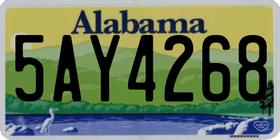 AL license plate 5AY4268
