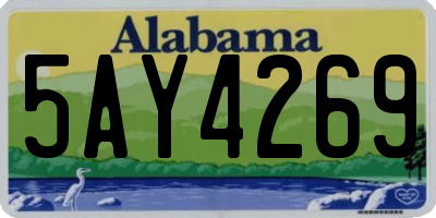 AL license plate 5AY4269