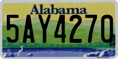 AL license plate 5AY4270