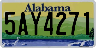 AL license plate 5AY4271