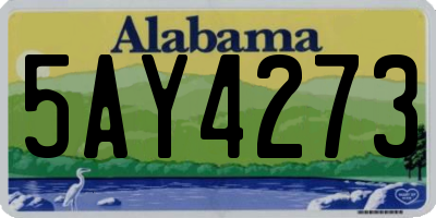 AL license plate 5AY4273