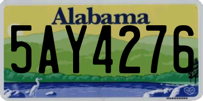 AL license plate 5AY4276