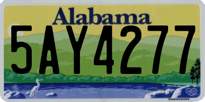 AL license plate 5AY4277