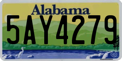AL license plate 5AY4279
