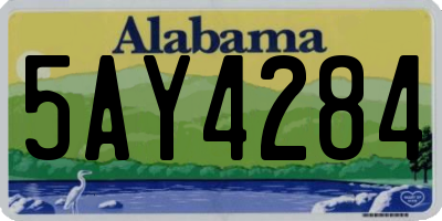 AL license plate 5AY4284