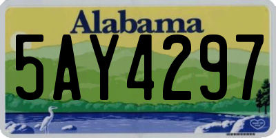 AL license plate 5AY4297