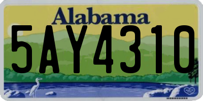 AL license plate 5AY4310
