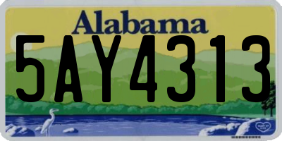 AL license plate 5AY4313