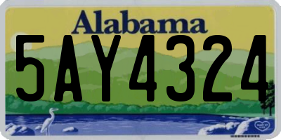 AL license plate 5AY4324
