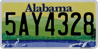 AL license plate 5AY4328