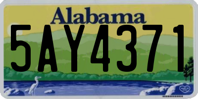 AL license plate 5AY4371
