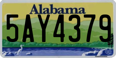 AL license plate 5AY4379