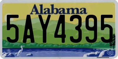 AL license plate 5AY4395