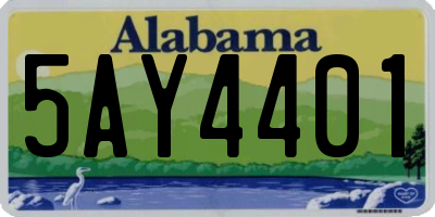AL license plate 5AY4401
