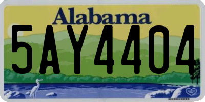 AL license plate 5AY4404