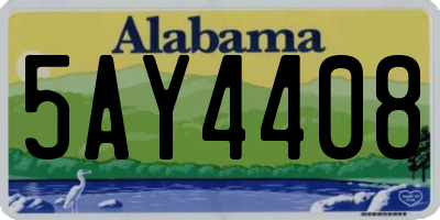 AL license plate 5AY4408