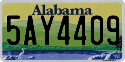 AL license plate 5AY4409
