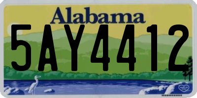 AL license plate 5AY4412