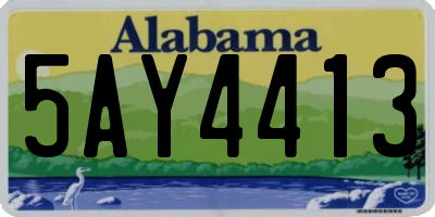 AL license plate 5AY4413
