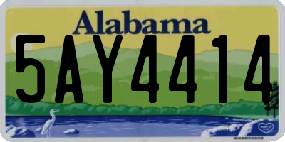 AL license plate 5AY4414