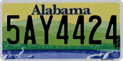 AL license plate 5AY4424