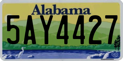 AL license plate 5AY4427