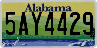 AL license plate 5AY4429