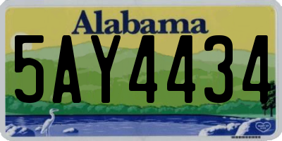 AL license plate 5AY4434