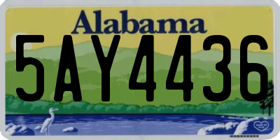 AL license plate 5AY4436