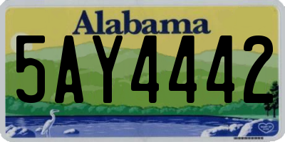 AL license plate 5AY4442